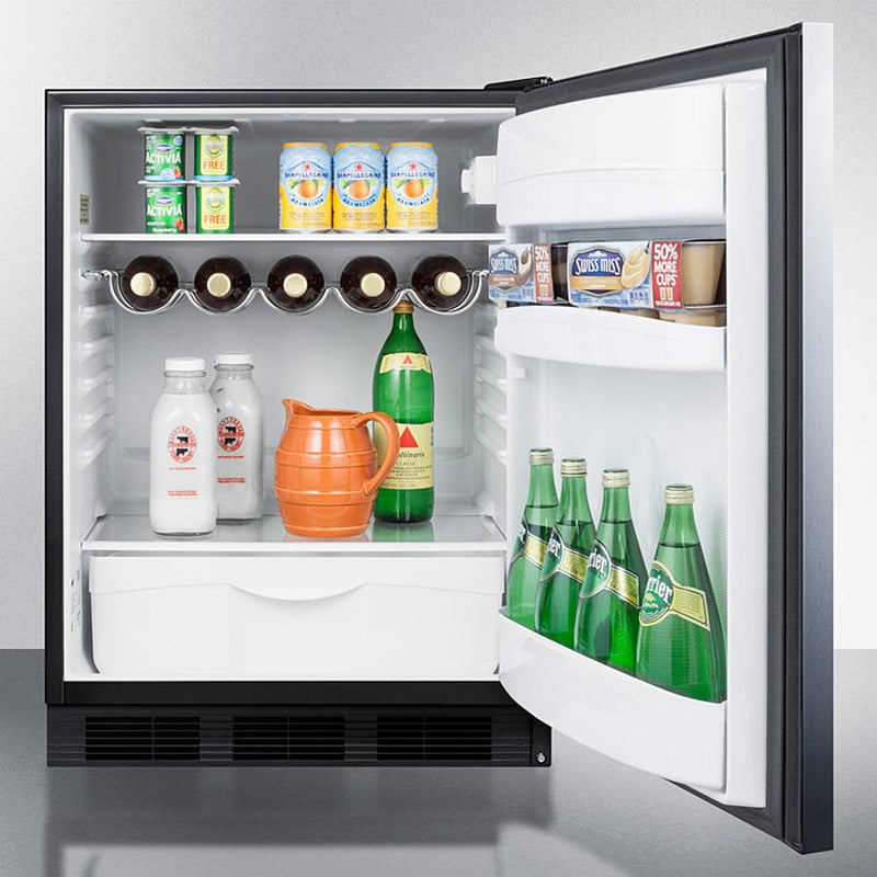 Summit 24" Wide Built-In All-Refrigerator With Horizontal Handle ADA Compliant