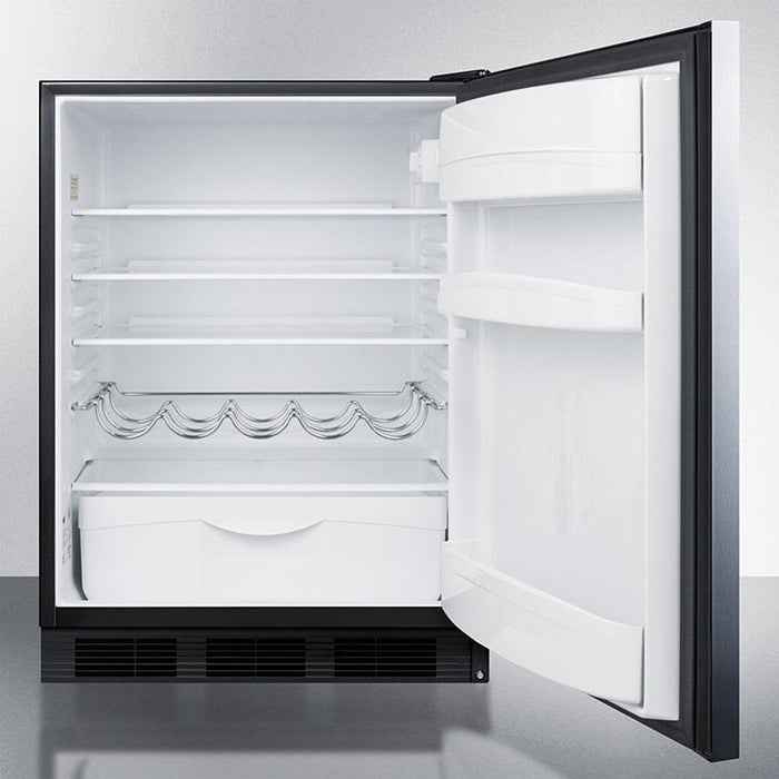 Summit 24" Wide Built-In All-Refrigerator With Horizontal Handle ADA Compliant