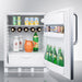 Summit 24" Wide Built-In All-Refrigerator With Towel Bar Handle ADA Compliant