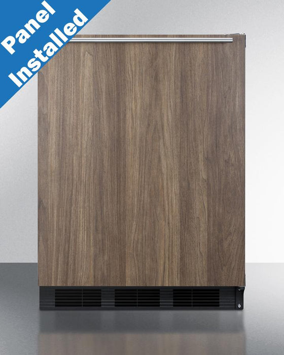 Summit 24" Wide Built-In All-Refrigerator With Wood Panel Door