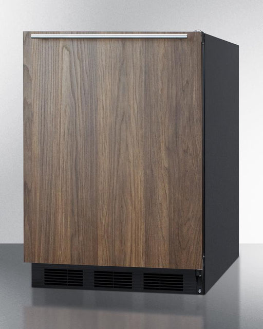 Summit 24" Wide Built-In All-Refrigerator With Wood Panel Door