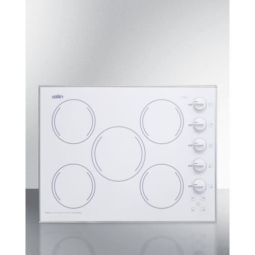 Summit 27" Wide 230V 5-Burner Radiant Cooktop