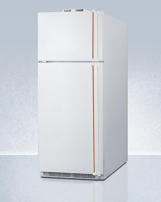 Summit 30" Wide Break Room Refrigerator-Freezer with Antimicrobial Pure Copper Handle