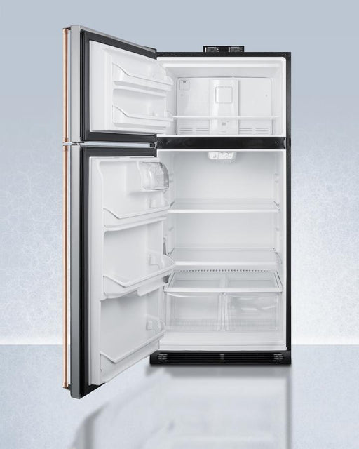 Summit 30" Wide Break Room Refrigerator-Freezer with Antimicrobial Pure Copper Handles