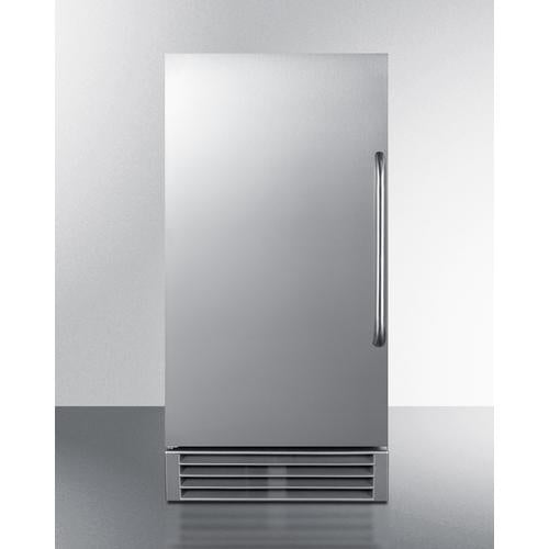 Summit Built-In 50 lb. Clear Icemaker Complete Stainless Steel Exterior