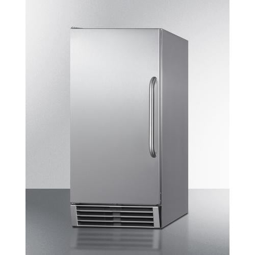 Summit Built-In 50 lb. Clear Icemaker Complete Stainless Steel Exterior