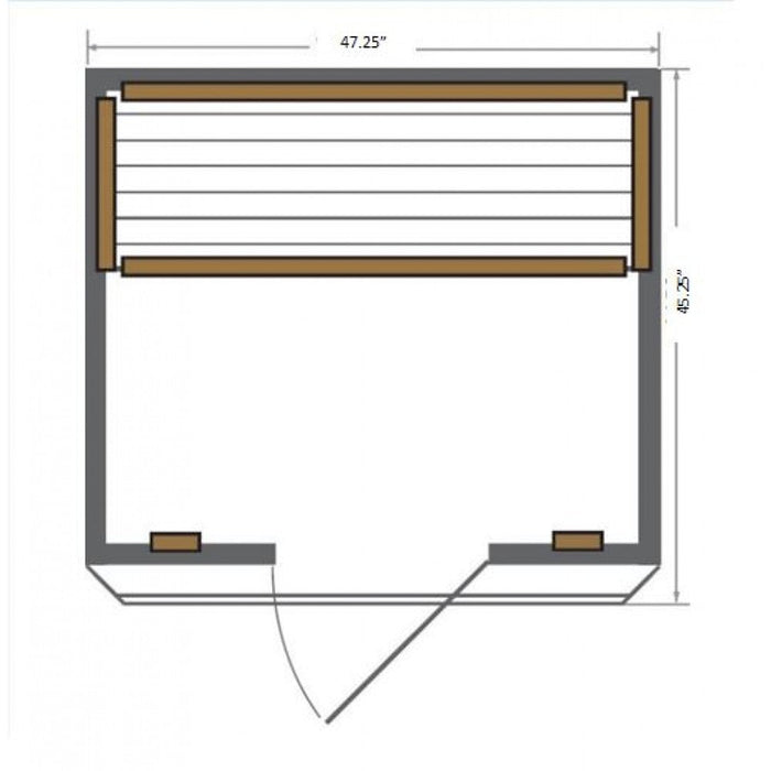 SunRay Cordova 2-Person Infrared Sauna HL200K1 - PrimeFair