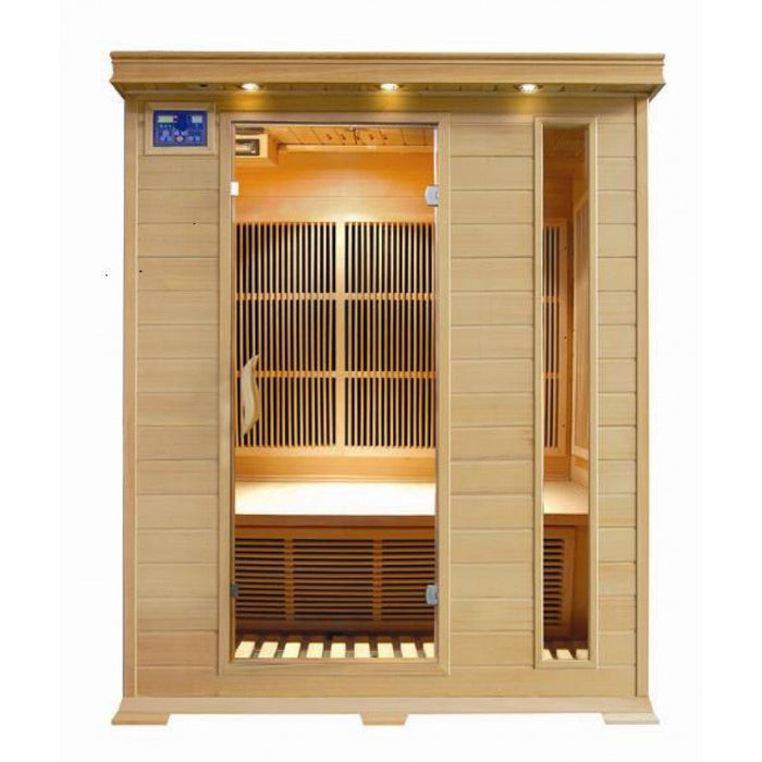 SunRay HL300C 3-Person Aspen Sauna With Carbon Heaters - PrimeFair