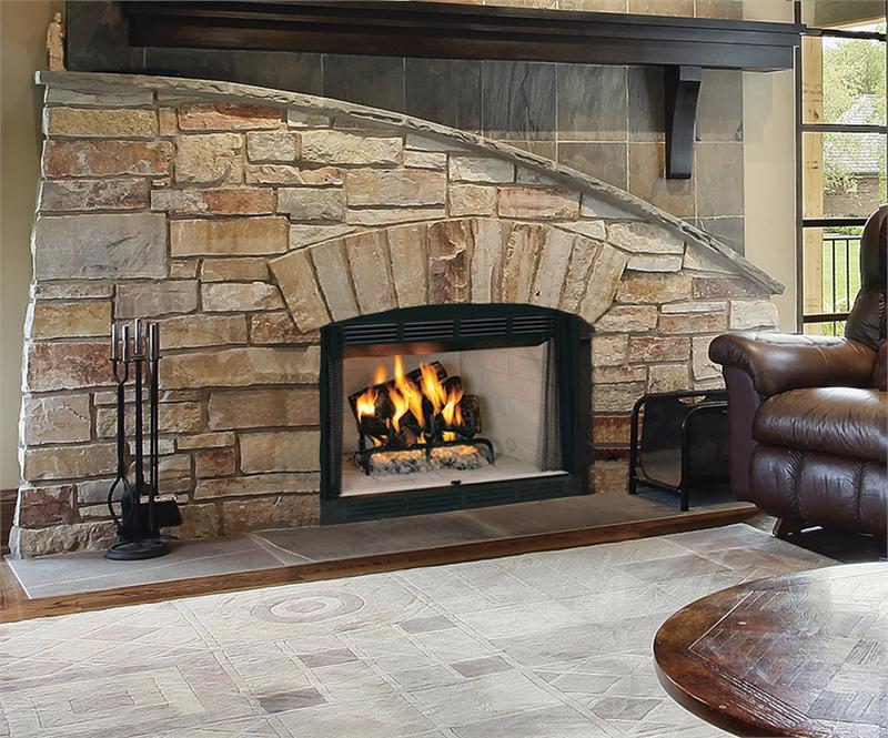 Superior Fireplaces 36" Wood burning Insulated Fireplace with White Stacked Refractory Panels - WRT/WCT2036