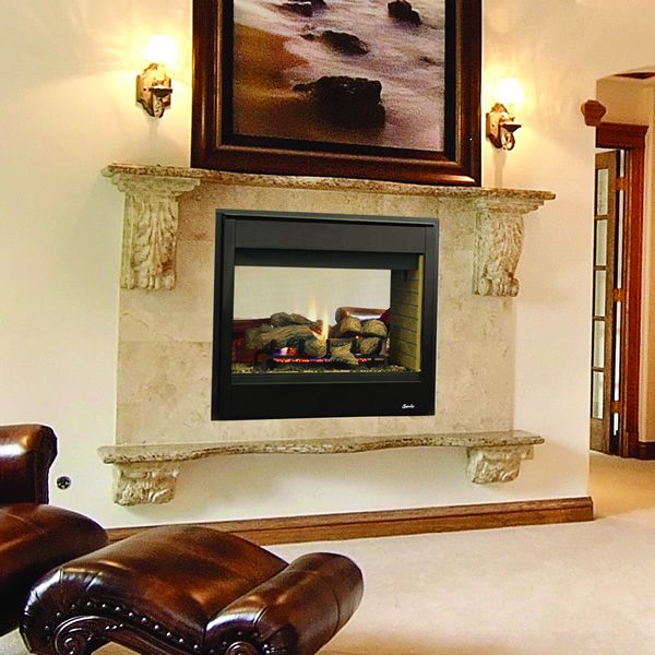 Superior Fireplaces 40" Direct Vent Fireplace, Electronic Ignition - Natural Gas DRT40ST DRT40PF DRT40CL DRT40CR