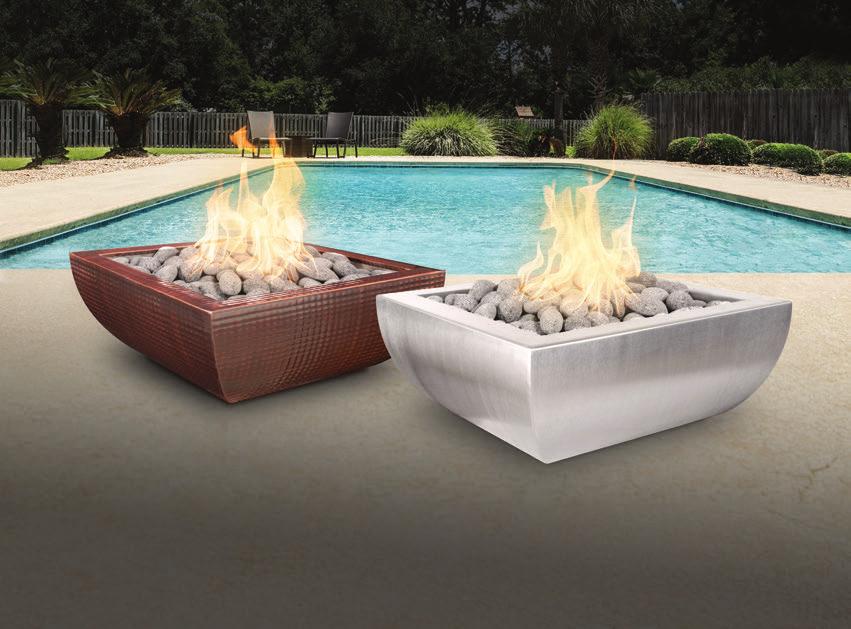 The Outdoor Plus 24" Avalon Concrete Fire Bowl - Match Lit - OPT-AVLFO24