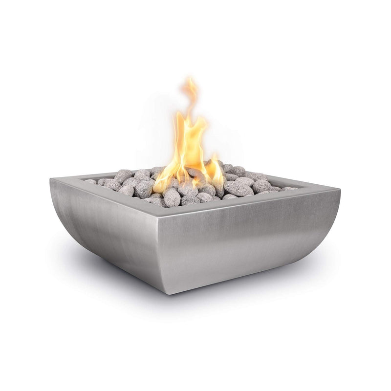 The Outdoor Plus 24" Avalon Stainless Steel Fire & Water Bowl - Match Lit - OPT-24AVSSFW