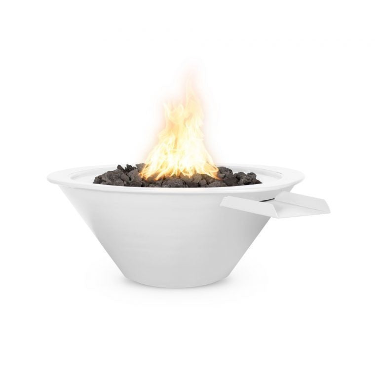 The Outdoor Plus 24" Cazo Powder Coated Fire & Water Bowl - Match Lit - OPT-R24PCFW