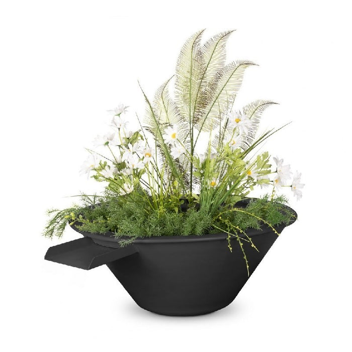 The Outdoor Plus 24" Cazo Powder Coated Planter with Water Bowl - OPT-R24PCPW