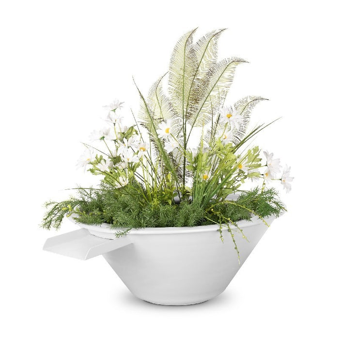 The Outdoor Plus 24" Cazo Powder Coated Planter with Water Bowl - OPT-R24PCPW