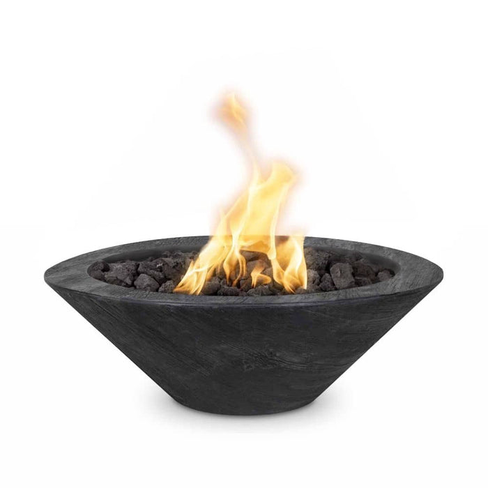 The Outdoor Plus 24" Cazo Wood Grain Fire Bowl - 12V Electronic Ignition - OPT-24RWGFOE12V