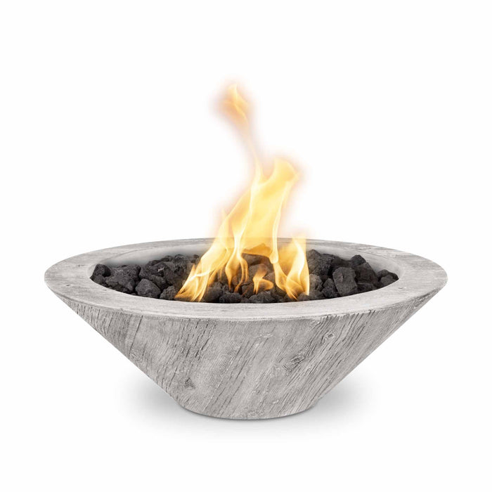 The Outdoor Plus 24" Cazo Wood Grain Fire Bowl - 12V Electronic Ignition - OPT-24RWGFOE12V