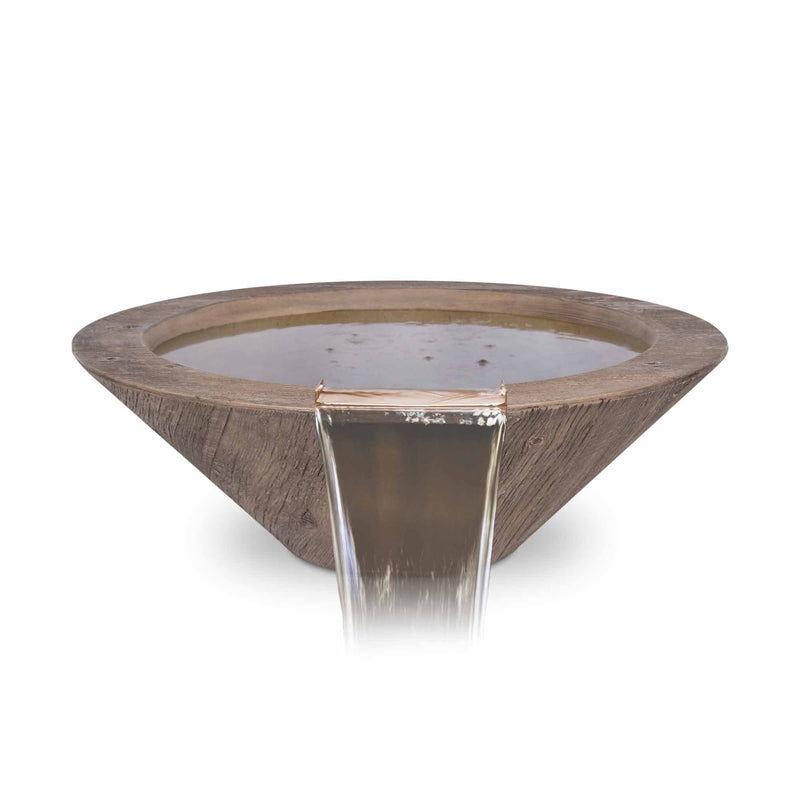 The Outdoor Plus 24" Cazo Wood Grain Water Bowl - OPT-24RWGWO