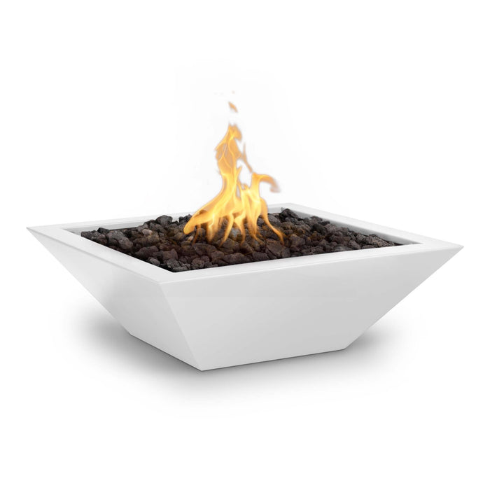 The Outdoor Plus 24" Maya Powder Coated Fire Bowl - 12V Electronic Ignition - OPT-24SQPCFOE12V