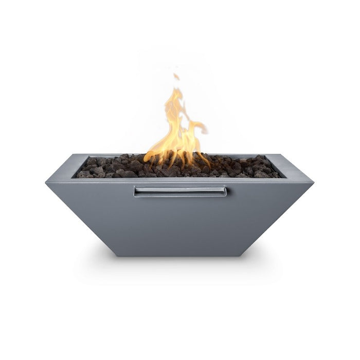 The Outdoor Plus 24" Maya Powder Coated Fire & Water Bowl - Match Lit - OPT-24SQPCFW