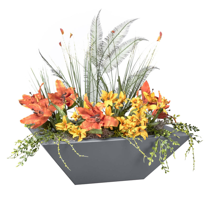 The Outdoor Plus 24" Maya Powder Coated Planter Bowl - OPT-24SQPCPO
