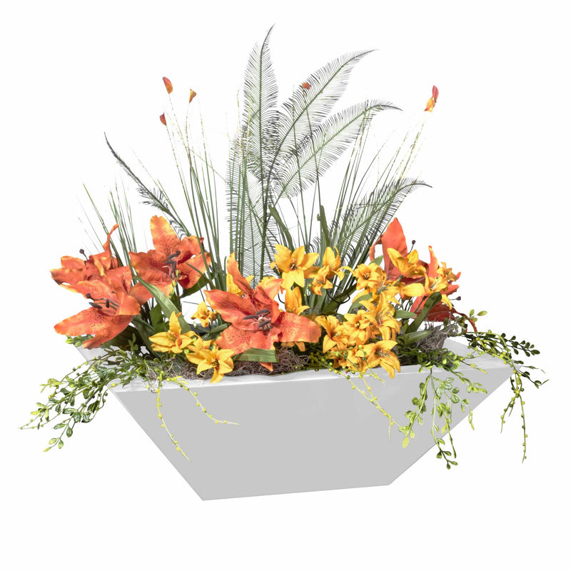 The Outdoor Plus 24" Maya Powder Coated Planter Bowl - OPT-24SQPCPO