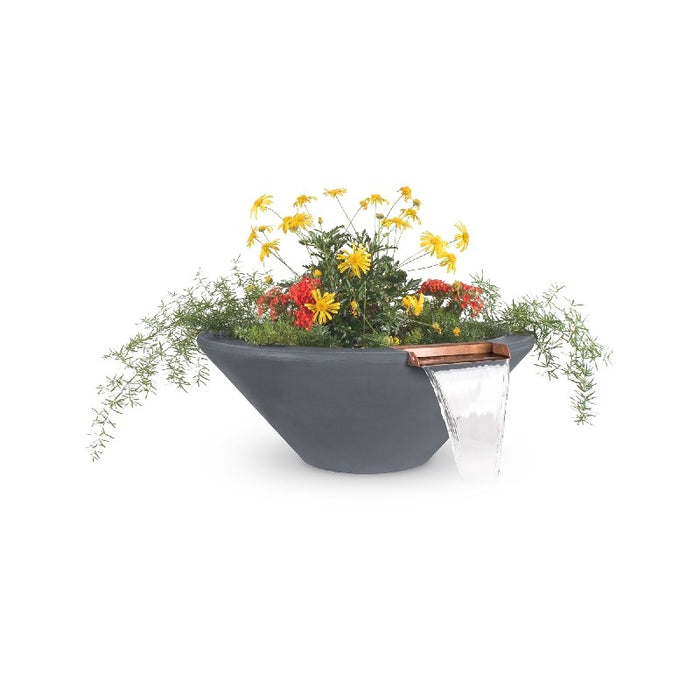 The Outdoor Plus Series Cazo GFRC Planter Bowl with Water - 24" - OPT-24RPW