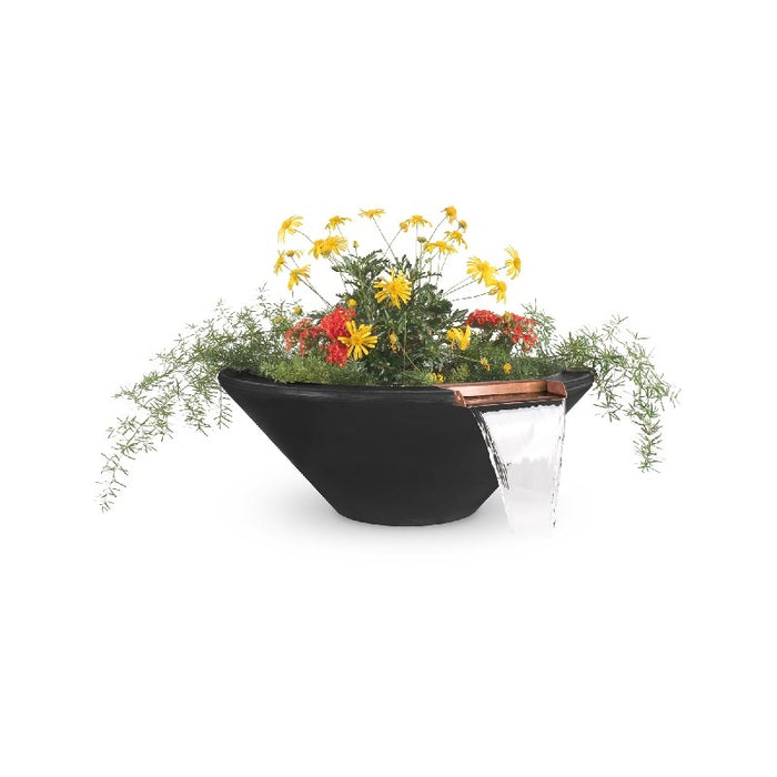 The Outdoor Plus Series Cazo GFRC Planter Bowl with Water - 24" - OPT-24RPW