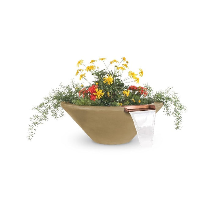 The Outdoor Plus Series Cazo GFRC Planter Bowl with Water - 24" - OPT-24RPW