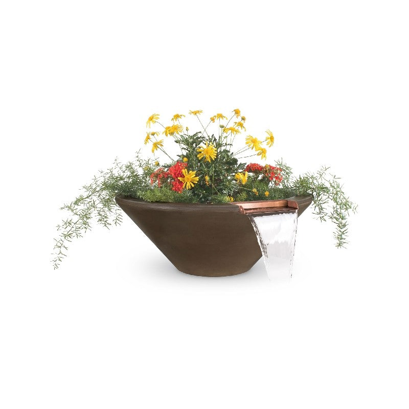 The Outdoor Plus Series Cazo GFRC Planter Bowl with Water - 24" - OPT-24RPW