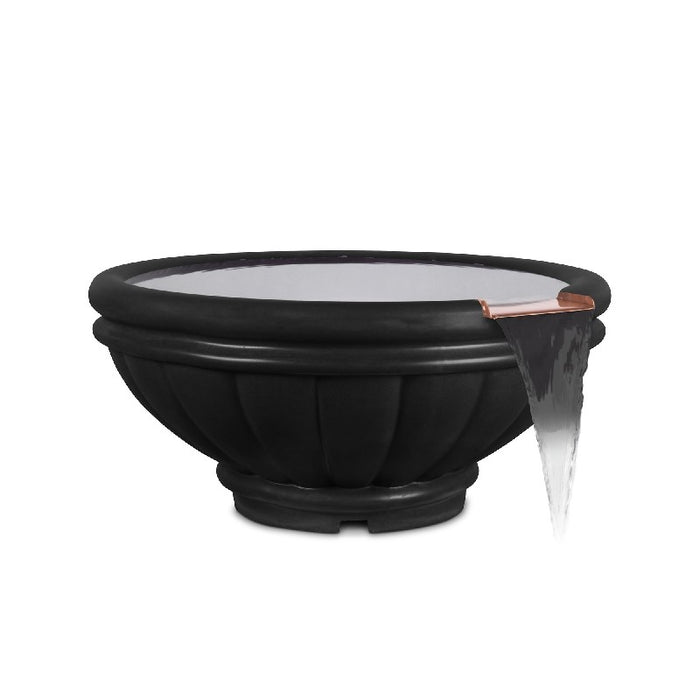 The Outdoor Plus 24" Roma GFRC Concrete Fire Bowl - 12V Electronic Ignition - OPT-ROMFO24E12V