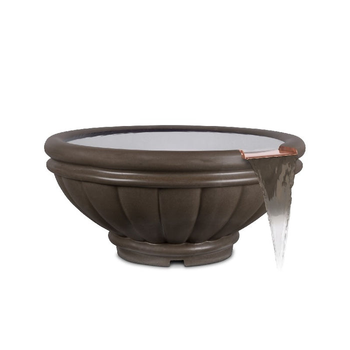 The Outdoor Plus 24" Roma GFRC Concrete Fire Bowl - 12V Electronic Ignition - OPT-ROMFO24E12V