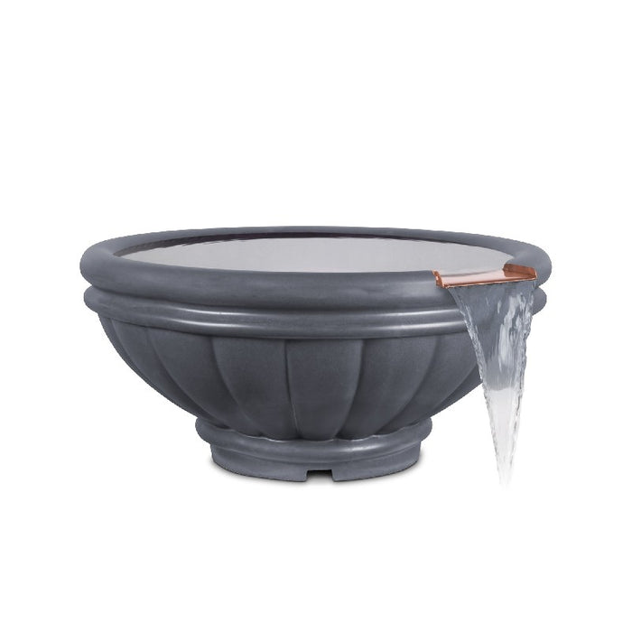 The Outdoor Plus 24" Roma GFRC Concrete Fire Bowl - 12V Electronic Ignition - OPT-ROMFO24E12V