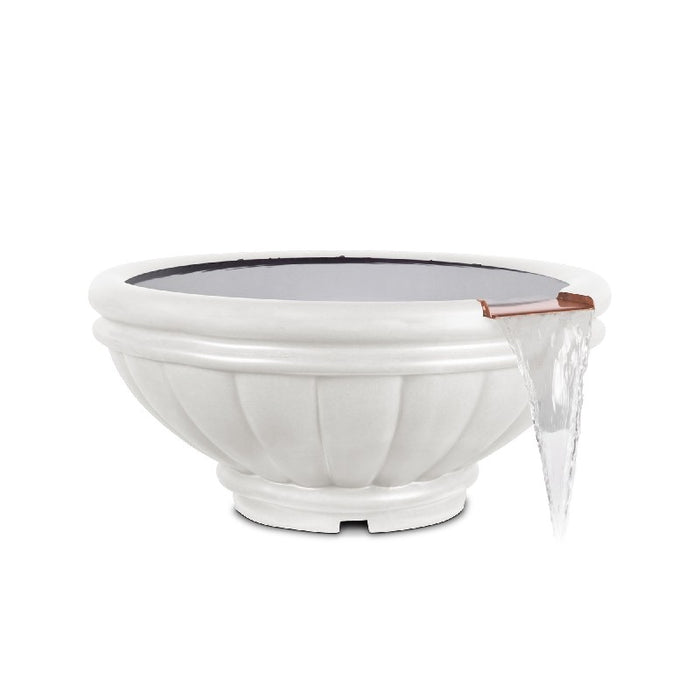 The Outdoor Plus 24" Roma GFRC Concrete Fire Bowl - 12V Electronic Ignition - OPT-ROMFO24E12V