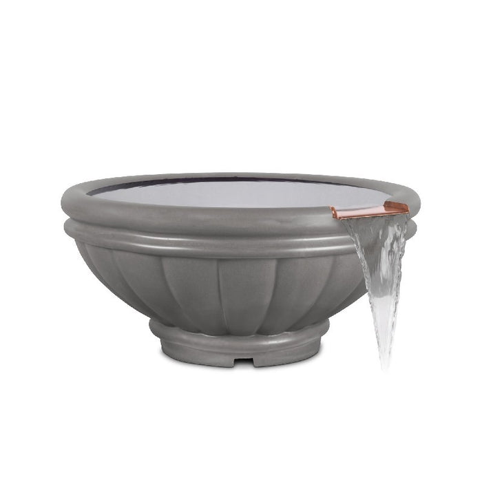 The Outdoor Plus 24" Roma GFRC Concrete Fire Bowl - 12V Electronic Ignition - OPT-ROMFO24E12V