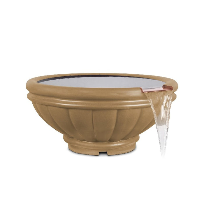 The Outdoor Plus 24" Roma GFRC Concrete Fire Bowl - Match Lit - OPT-ROMFO24