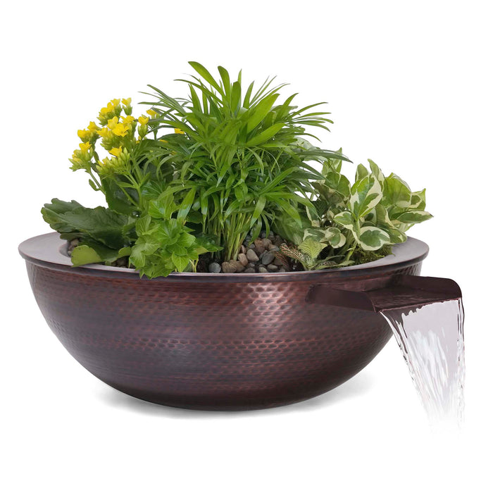 The Outdoor Plus 27" Sedona Copper Planter and Water Bowl - OPT-27RCPRW