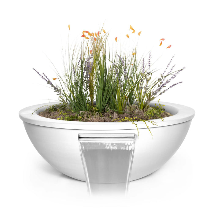 The Outdoor Plus 27" Sedona Powder Coated Planter & Water Bowl - OPT-27RPCPW