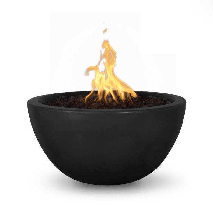 The Outdoor Plus 30" Luna GFRC Concrete Round Electronic Fire Bowl - OPT-LUNFO30E12V