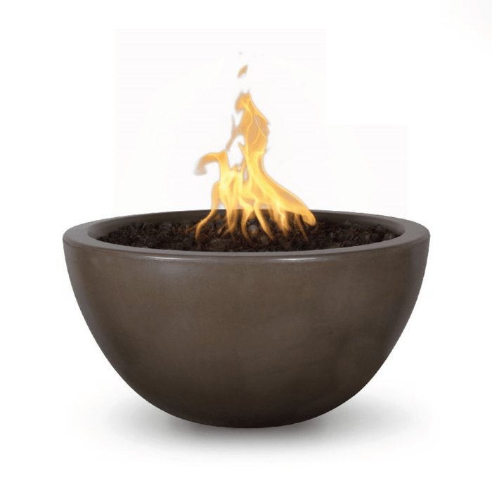 The Outdoor Plus 30" Luna GFRC Concrete Round Electronic Fire Bowl - OPT-LUNFO30E12V