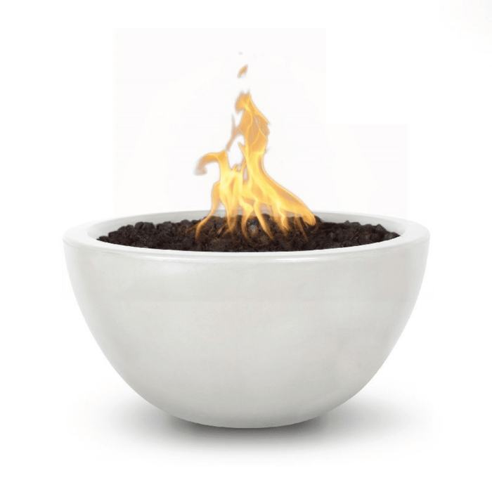 The Outdoor Plus 30" Luna GFRC Concrete Round Electronic Fire Bowl - OPT-LUNFO30E12V