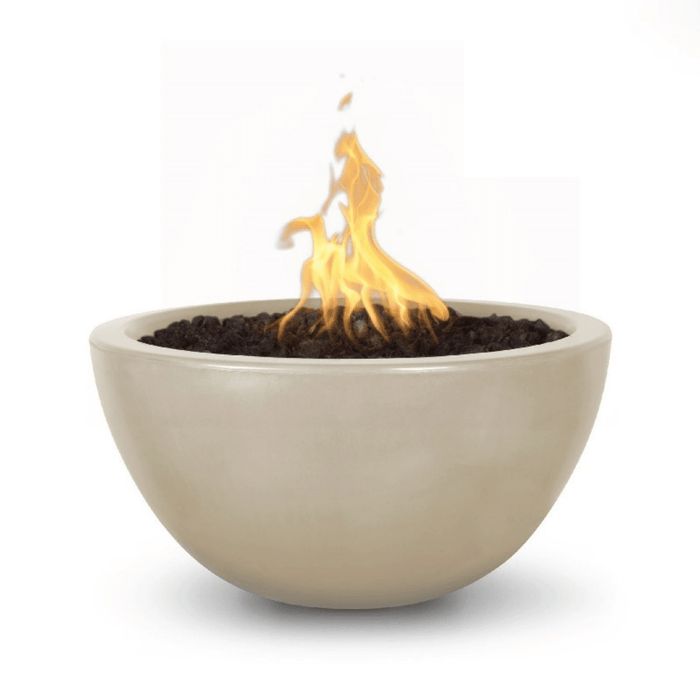 The Outdoor Plus 30" Luna GFRC Concrete Round Electronic Fire Bowl - OPT-LUNFO30E12V