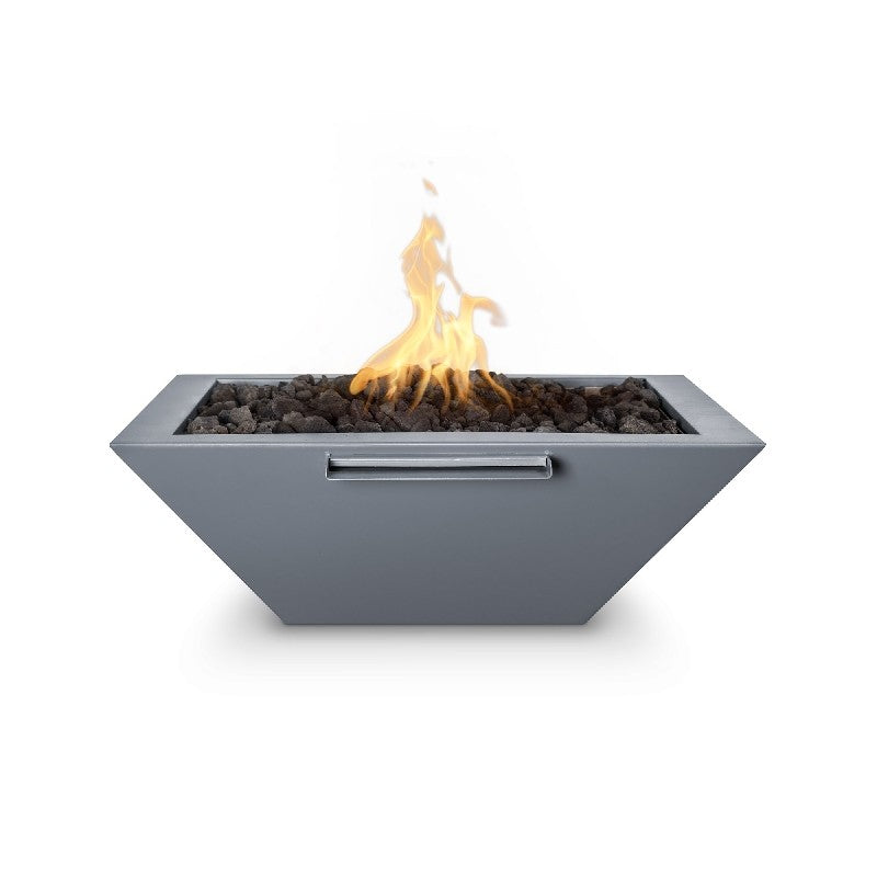 The Outdoor Plus 30" Maya Powder Coated Fire & Water Bowl - 12V Electronic Ignition - OPT-30SQPCFWE12V