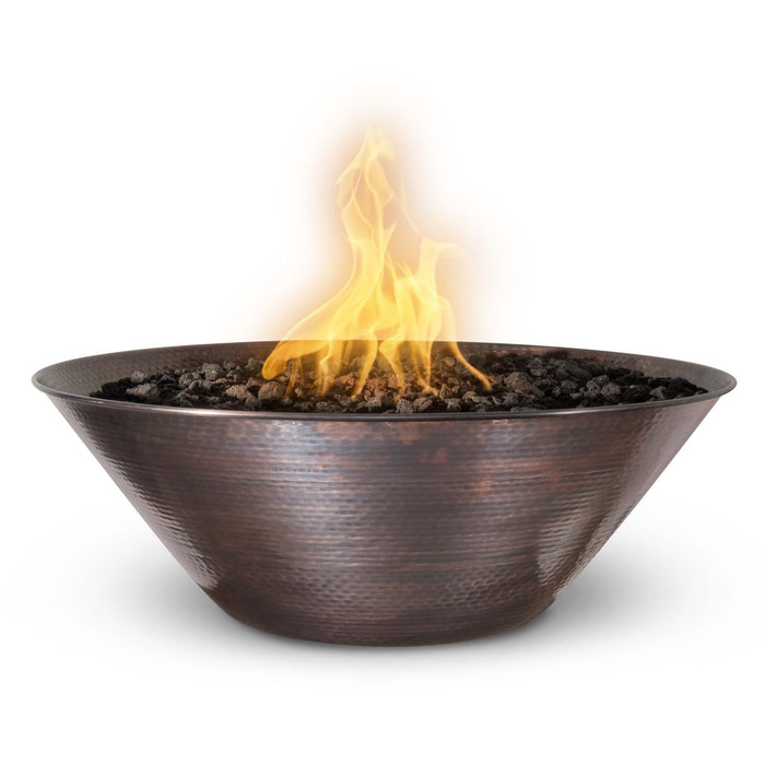 The Outdoor Plus 31" Remi Hammered Copper Fire Bowl - Match Lit - OPT-31RCFO