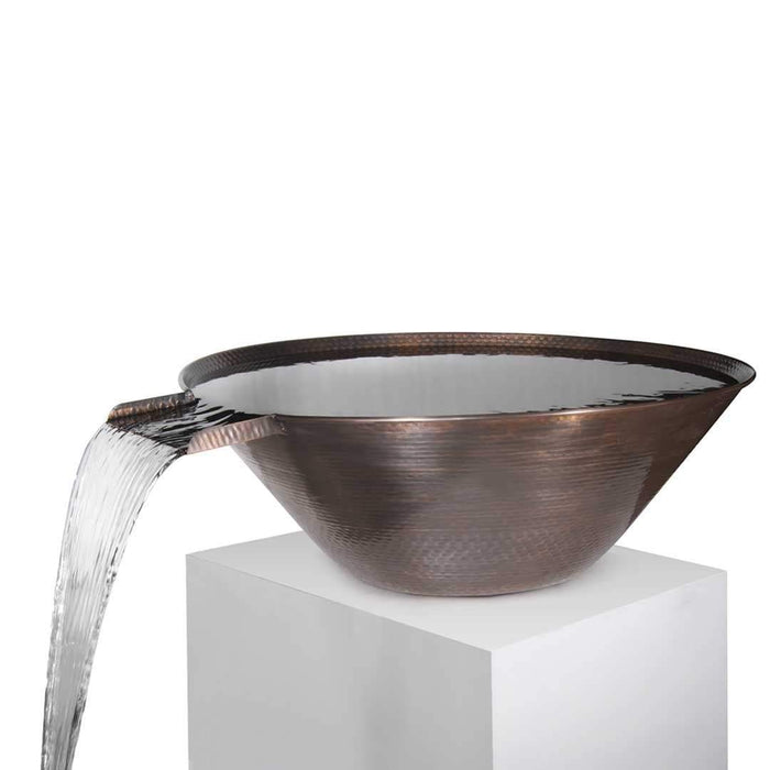 The Outdoor Plus 31" Remi Hammered Copper Water Bowl - OPT-31RCWO