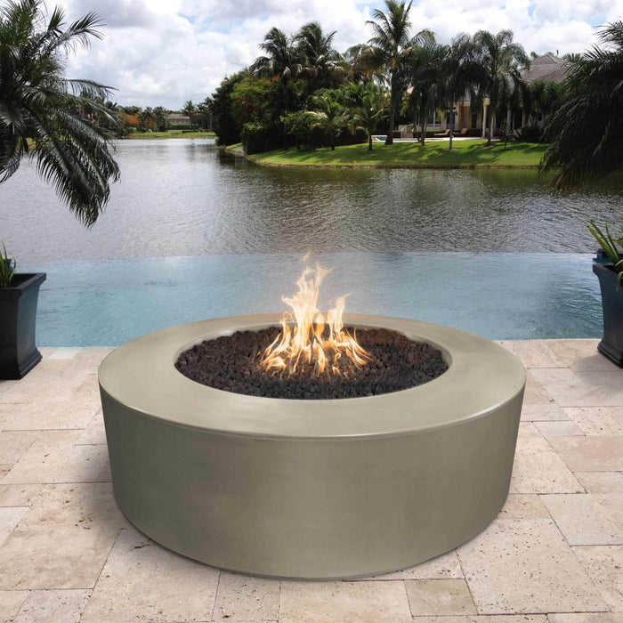 The Outdoor Plus 32" Florence Concrete Fire Pit - Flame Sense System with Push Button Spark Igniter - OPT-FL3218FSEN