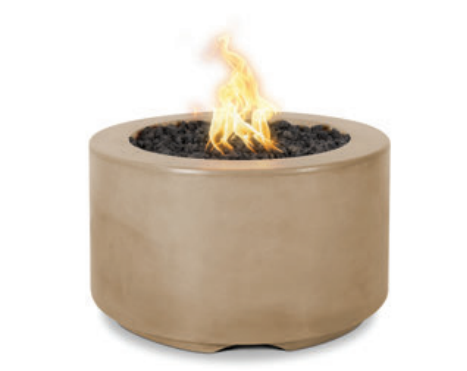 The Outdoor Plus 32" Florence Concrete Fire Pit - Match Lit with Flame Sense System - OPT-FL3218FSML