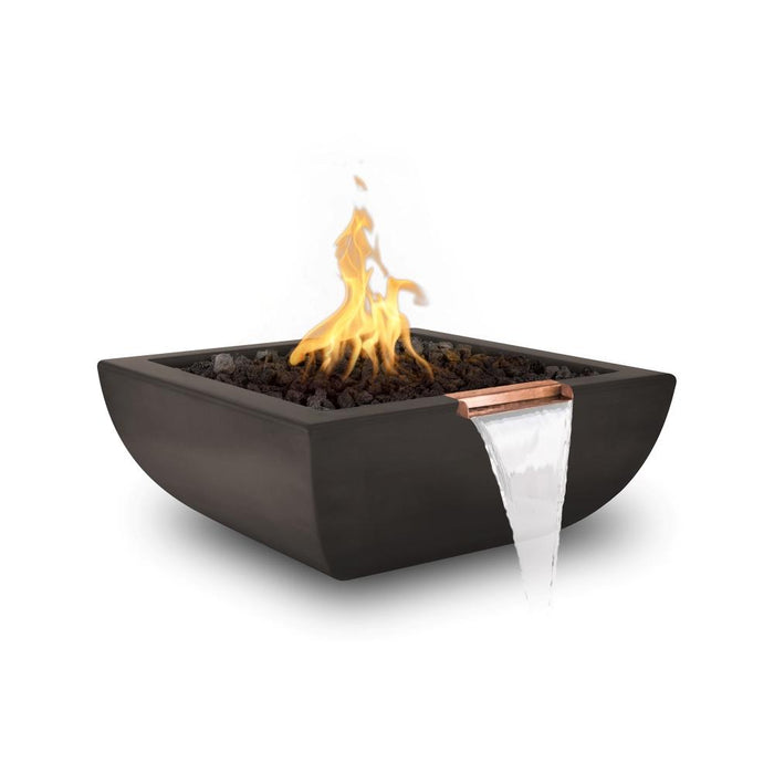 The Outdoor Plus 36" Avalon GFRC Fire & Water Bowl - 12V Electronic Ignition - OPT-AVLFW36E12V