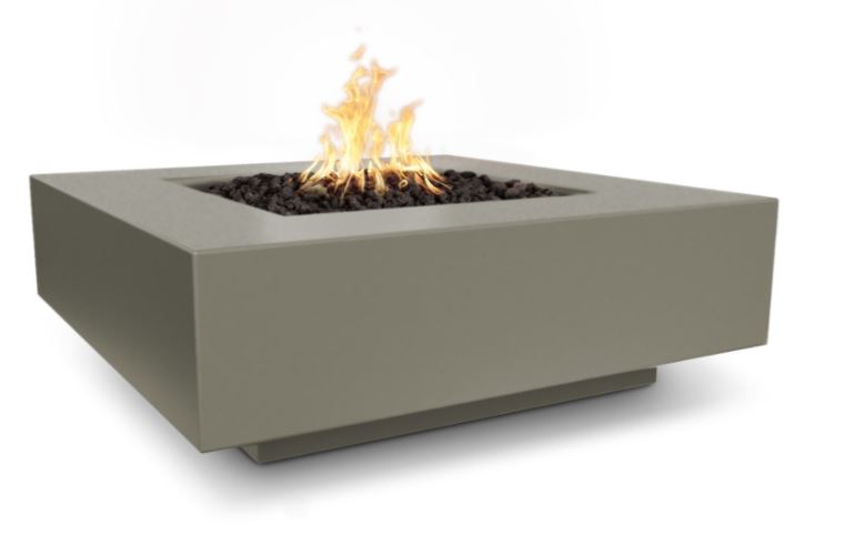 The Outdoor Plus 36" Cabo Square Fire Pit - 110V Plug & Play Electronic Ignition - OPT-CBSQ36EKIT
