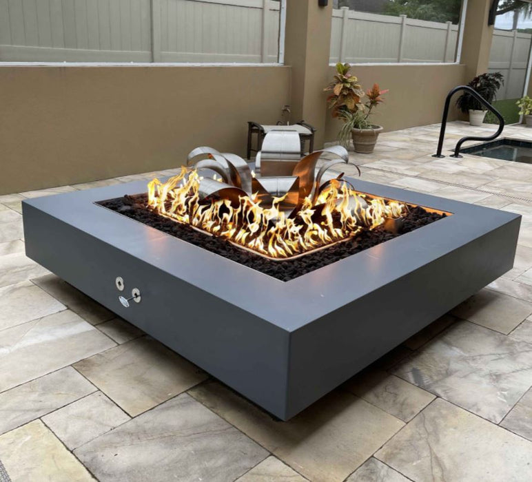 The Outdoor Plus 36" Cabo Square Fire Pit - Match Lit with Flame Sense System - OPT-CBSQ36FSML